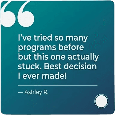 Generic Canva testimonial template with vague praise